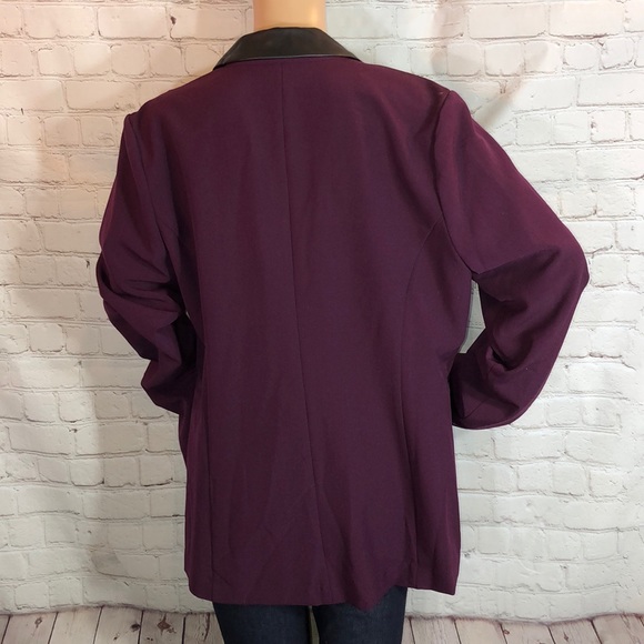 JWK Now + Here Sears Open Front Blazer Pleather XL - Picture 5 of 8